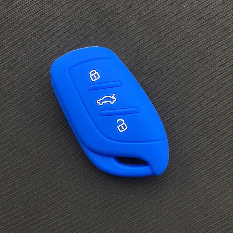 Silicone rubber car key fob case cover set skin protector for MG ZS EV HS 3button key
