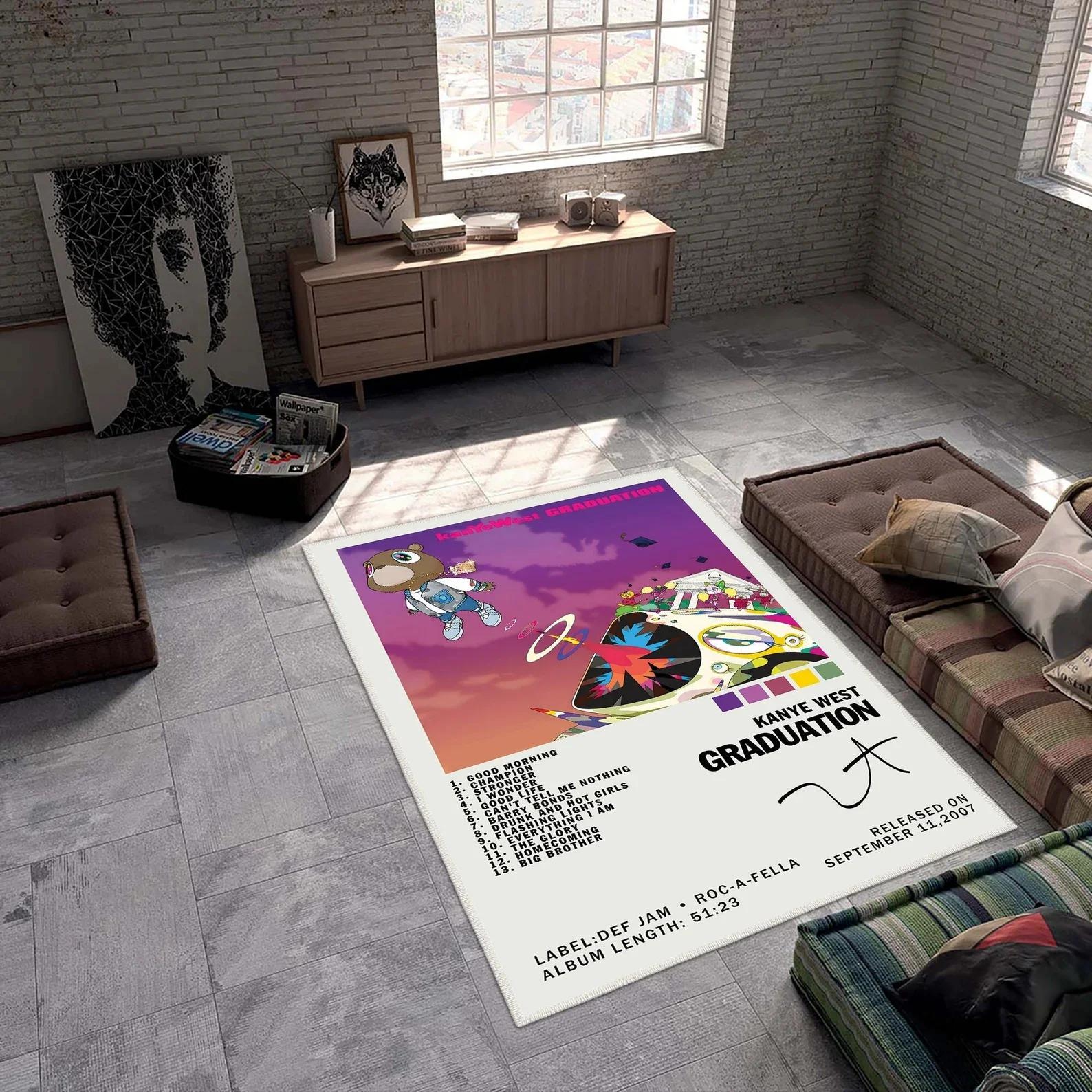 

Kanye West Album Cover Rug Top Album Cover Rug Youngboy s Room Decor Carpet K-pop Music Area Rugs Indoor Home Decor Rugs 40x60cm