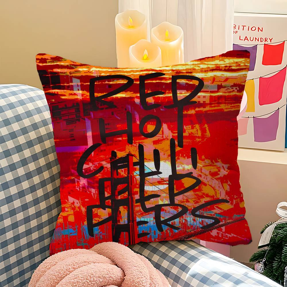 Popular Rock Band Red Hot Chili Peppers Cushion Cover Pillow Cover Decor Pillowcase Printed Cushion Case for Couch