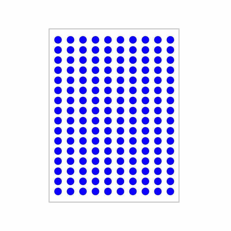 10 Colors Mixed Polka Dot Round Label Stickers: Small & Large, Red, Yellow, Blue, Green, Pink, White, Black, Orange