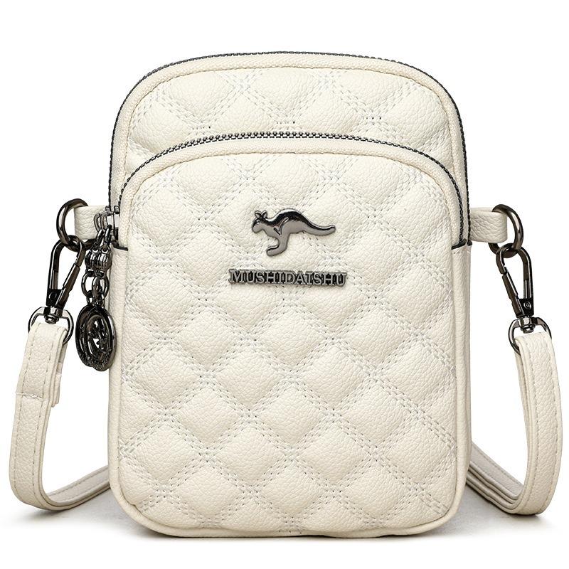 Embroidered Thread Rhombus Women's Bag New Fashion Rhombus Classic Versatile Mobile Phone Bag Simple Niche Shoulder Messenger Bag