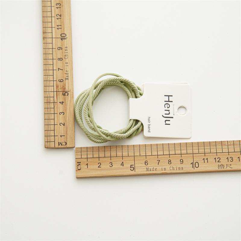 Summer New High-elasticity Durable Simple Braid Hair Elastic Hairband Hairpin Set Headwear