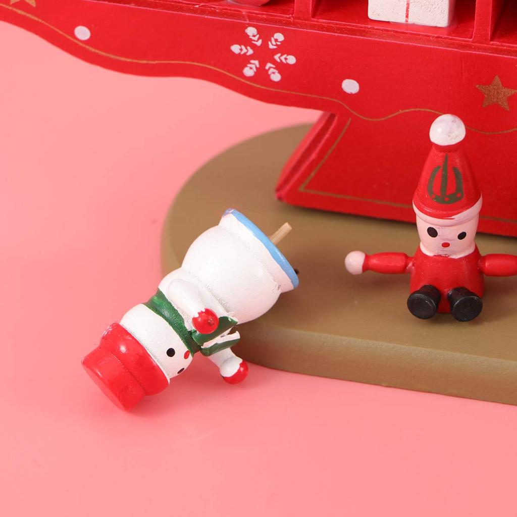 EXCEART Wooden Christmas Tree Snowman Desktop Decoration for Home Decor Ornament, Ornament, Figurine,
