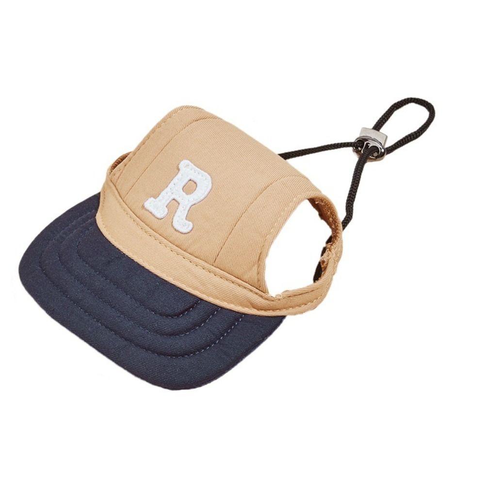 Breathable Embroidered Dog Cap Ear Holes Dog Bonnet Cap Fashion Dog Sun Hat Outdoor