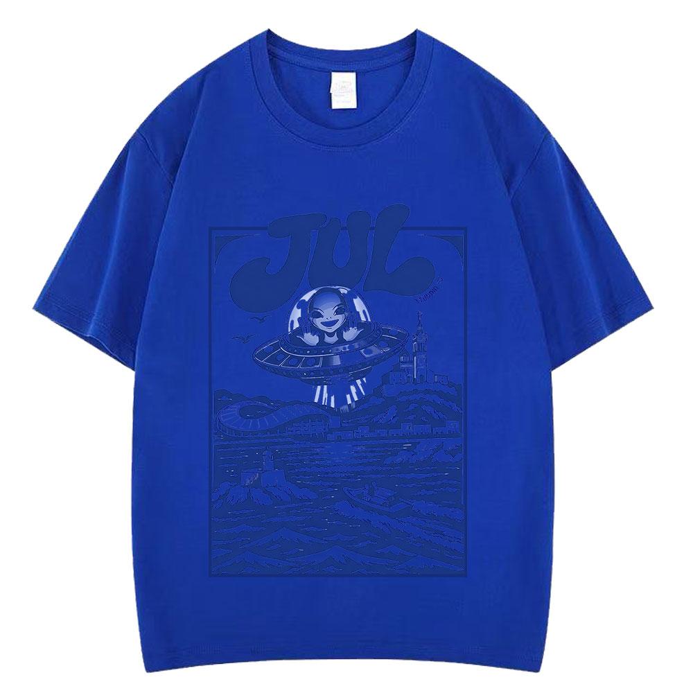 Rapper Jul Fashion Print T Shirt Unisex Women Hip Hop Tshirt Short Sleeve Loose Casual Cotton Oversized Aesthetic Trendy Tshirts