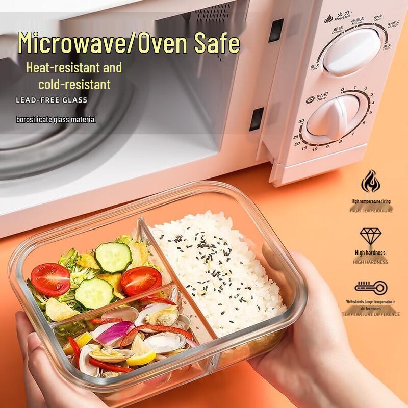 Borosilicate Glass Lunch Box & Fresh-Keeping Set