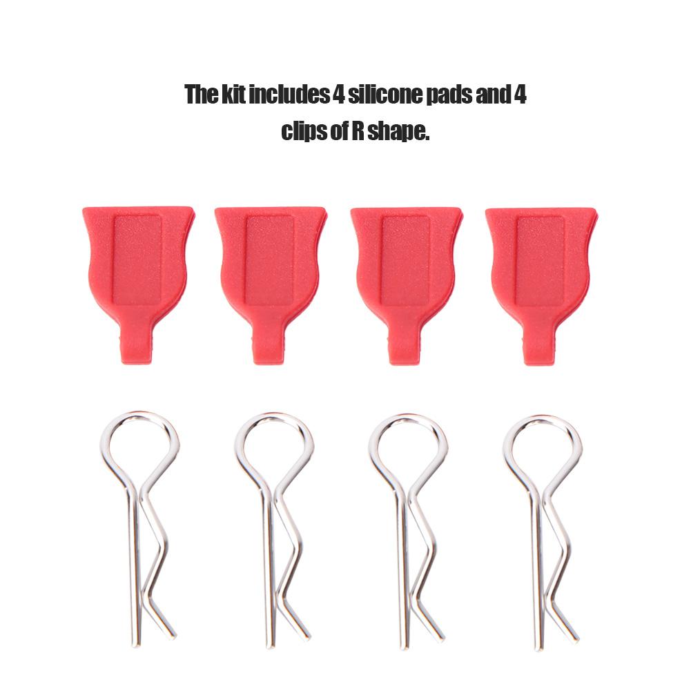 1 10 Shell Buckle with Silicone Pads Clips Drift RC Car Model Modified AccessoriesRed