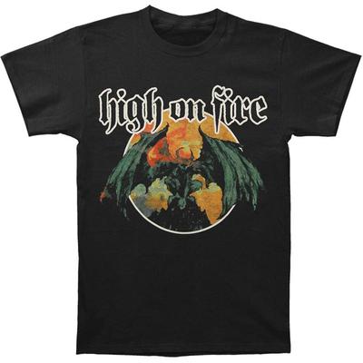Men'S High On Fire Blessed Black Wings T Shirt