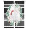Elegant Elephant Cotton Bow Tulle Curtains for Living Room Kitchen Bedroom Balcony Sheer Chiffon Fashion Home Decor