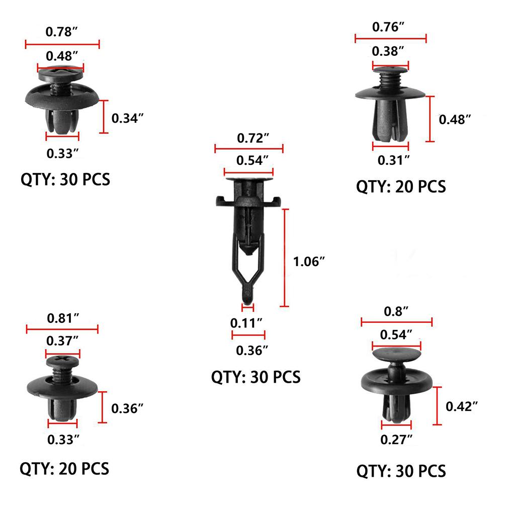 Pack of 635 Car Retainer Clips Fasteners Automotive Rivets Screwdriver Repair Kit Parts for Fender Door Trim Panel
