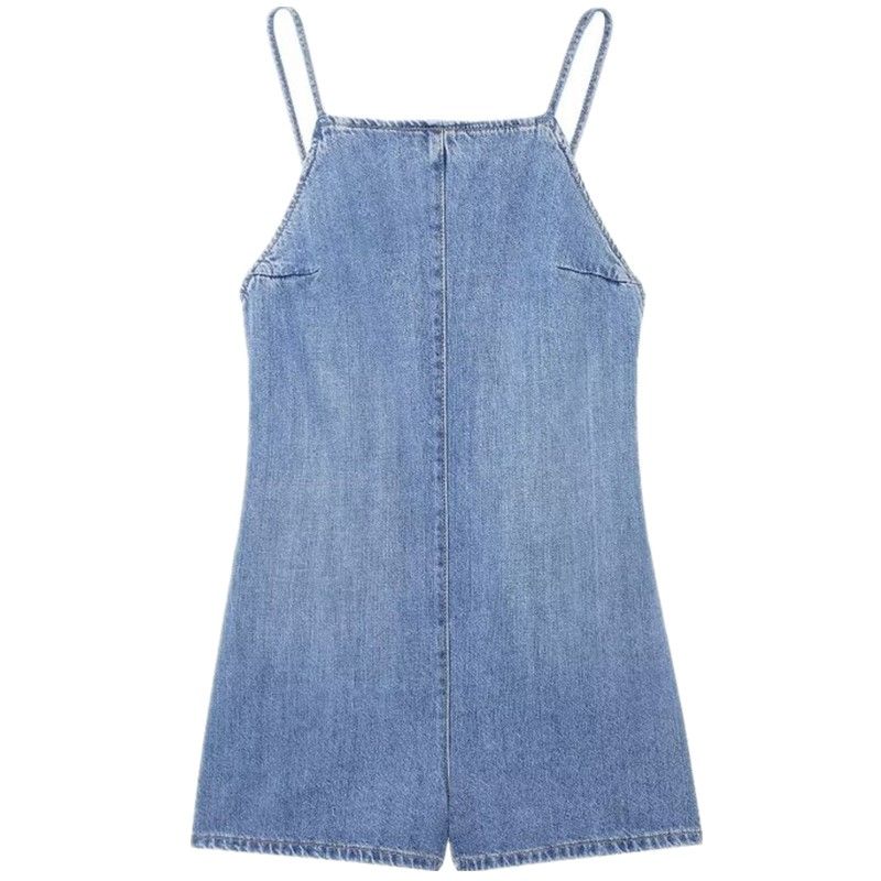 Fashion Style 2024 Summer New Arrival Women's Clothing Stylish Open Back Spaghetti Straps Slimming All-Match Jumpsuit 4365083