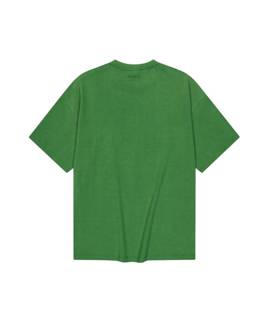 ALTER STUDIO Chain Stitch Embroidery T-Shirt_Green