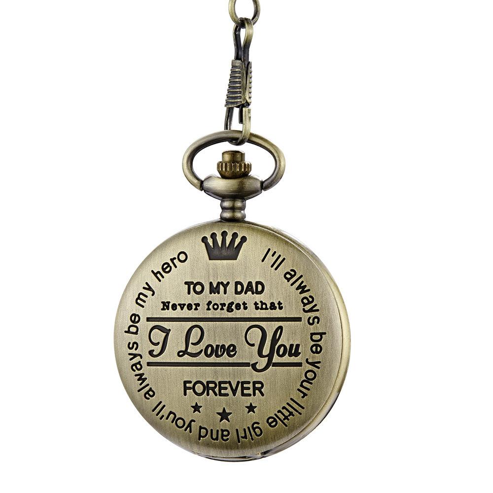 Engraved Vintage Quartz Pocket Watch Pendant Vintage Pocket Watch