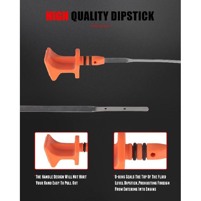 CCIYU Oil Dipstick 24.41" Oil Level Indicator Fit For Honda For Accord 2.4L l4 2003-2007,For Honda CR-V 2.4L l4 2002-2006,For Honda Element 2.4L l4