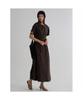 8SECONDS Cotton Short Sleeve Long Dress Brown