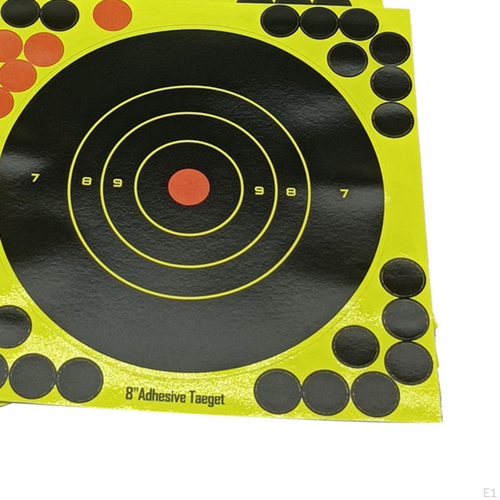 10 Pcs Splatter 8" Bright Fluorescent Yellow Self Adhesive Stickers Paper Target