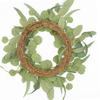 Eucalyptus Money Leaf Wreath Garland 50x50cm Artificial Greenery Wall Decor