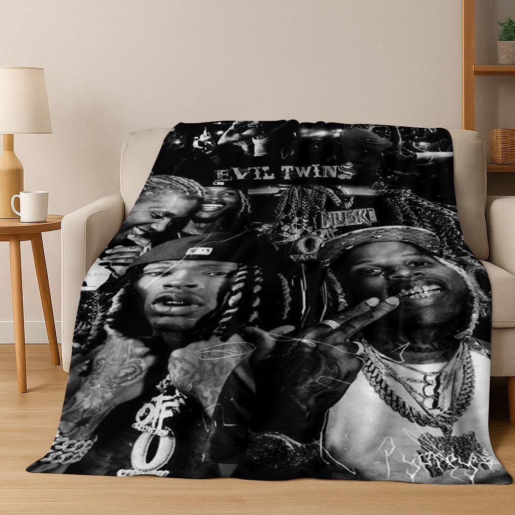 Legends Rapper Collection HIP HOP Rap Star Art Flannel Blanket,Cozy Soft Throw Blanket for Home Bedroom Bed Sofa Cover Gift Kid