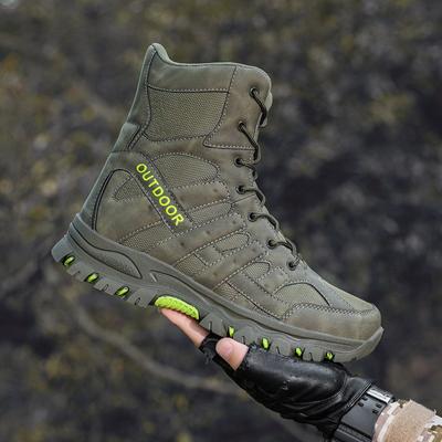 Fashion Men Boots Outdoor Desert Combat Ankle Boot Light Comfortable Motorcycle Boots Work Men's Shoes Non-slip Men's Hiking Boots