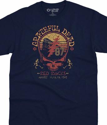Neues GRATEFUL DEAD, RED ROCKS 87, Tie Dye LIZENZIERTES KONZERTBAND T-Shirt