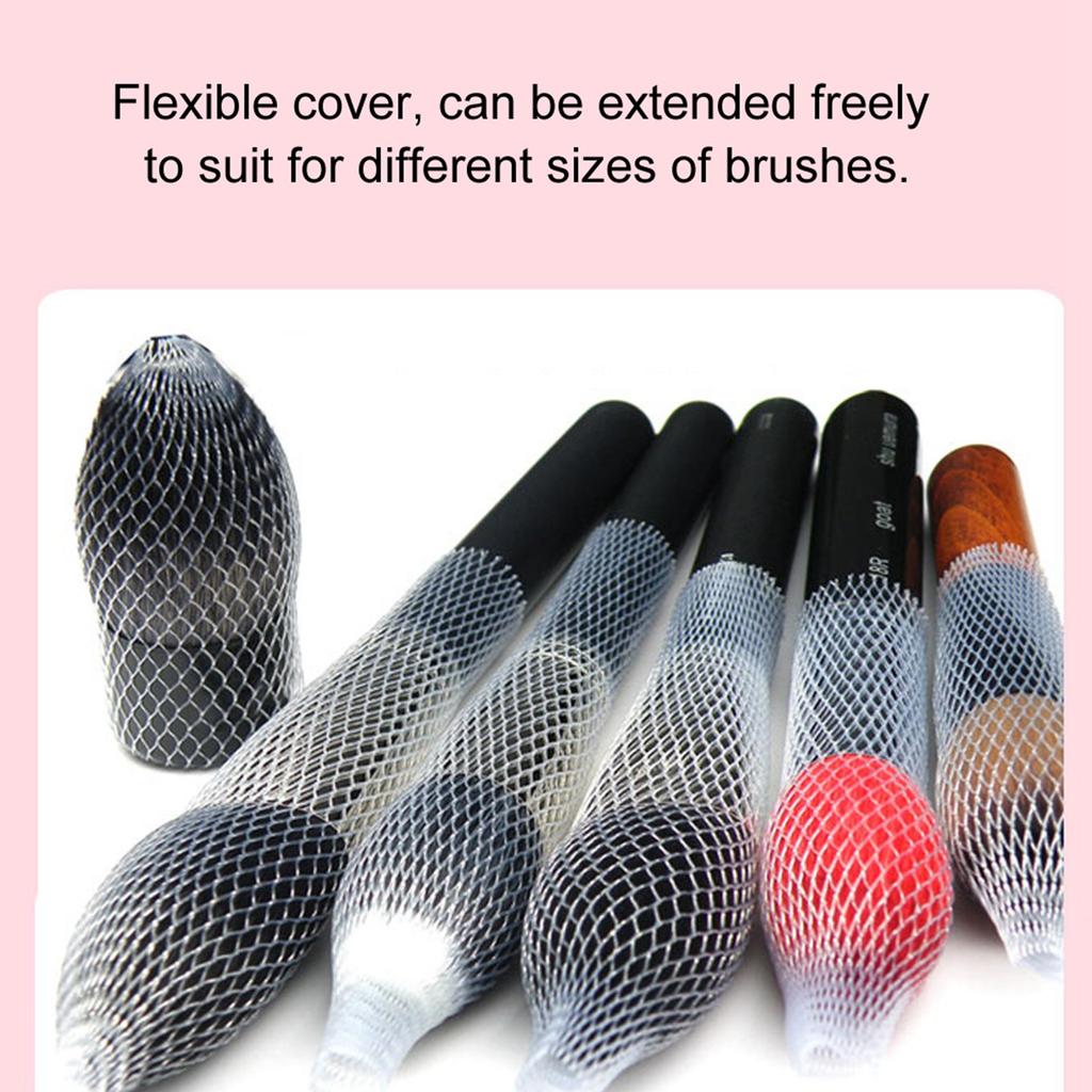100Pcs Make-Up Pinsel Net Kosmetik Pinsel Mesh Protector Schutzhülle Schutz Abdeckung