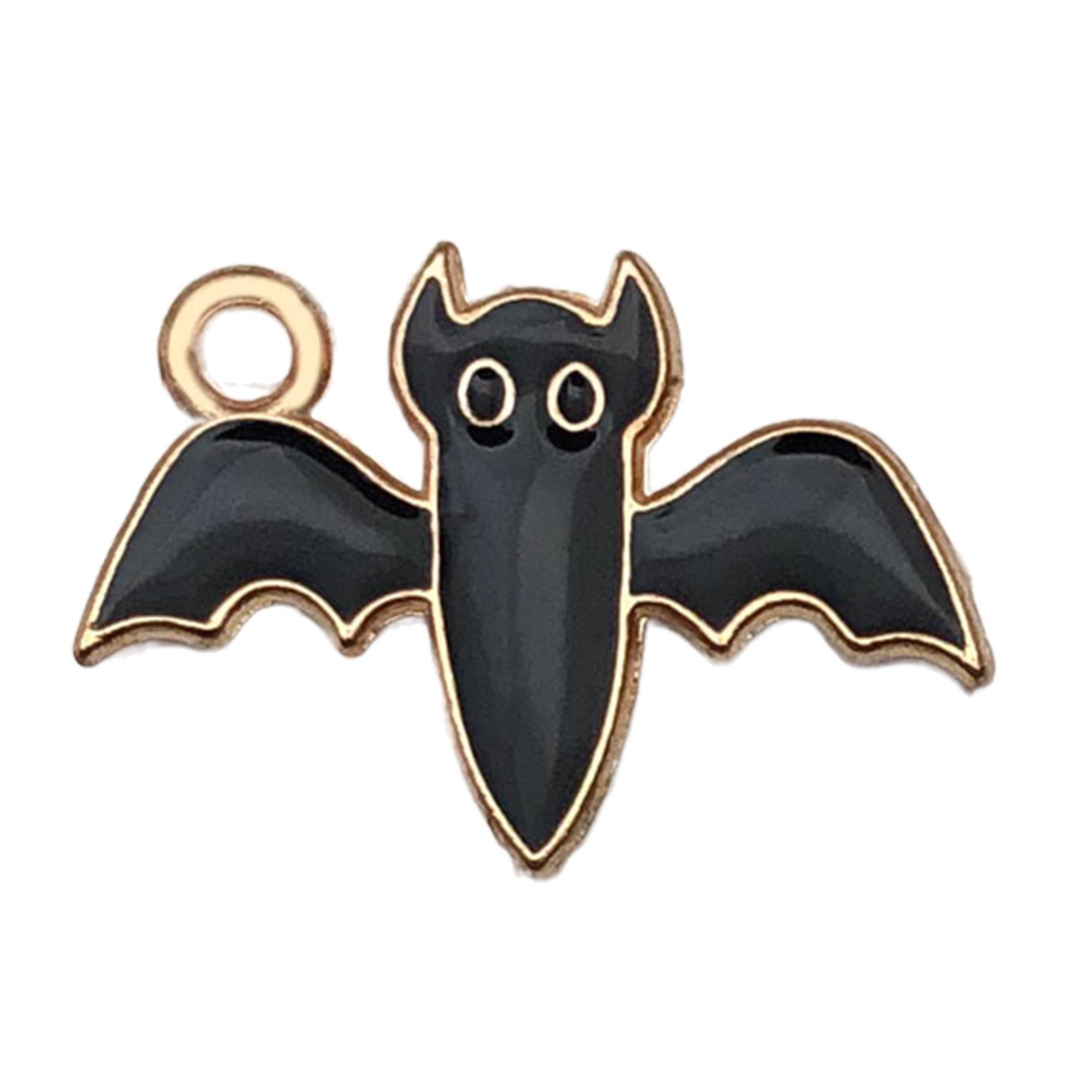 

Трансграничные украшения на Хэллоуин в виде призрака, скелета, летучей мыши, с капающей эмалью, DIY шарм для серег, ожерелий и брелоков Dripping Oil Halloween Ornament