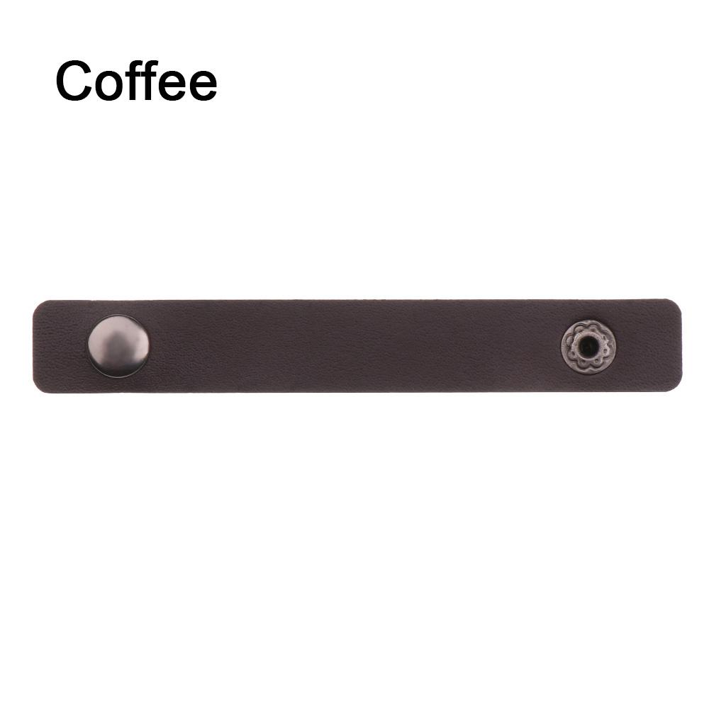 Work Travel Accessories Earphone Wrap Winder Wire Ties Tie Wraps Keeper Leather Cable Straps
