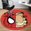 1 Stück Spider-Man Garfield Büro Runder Teppich, Indoor-Matte Geeignet Für Büro, Unter Bürostühlen Schlafzimmer Wohnzimmer Heimdeko, Zimmer Deko