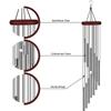 Handcrafted Aluminum Wind Chimes Beautiful For Outside Gold/silver Bells Home Patio Garden Wedding Party Memorial Decor Gifts