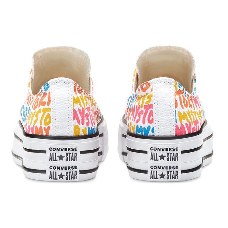Converse  Chuck Taylor All Star Platform Low My Story Women Sneakers Multi-Color Egret Amarillo 570322C
