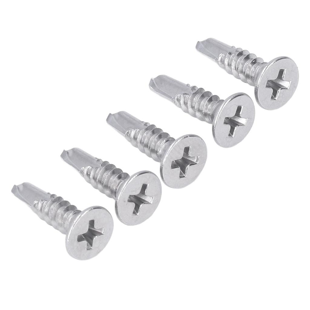 200 szt. Wkręt samowiercący z łbem stożkowym krzyżakowym, stal nierdzewna 410, 19 mm długość nominalna, M4.8?16