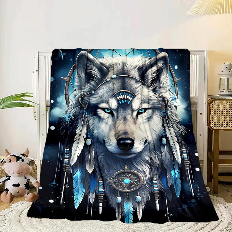 Wolf In The Garden Blanket Flannel Blanket Throw Blanket Sofa Cover Blanket Soft Premium Blanket Picnic Blanket Tv Blanket Gifts