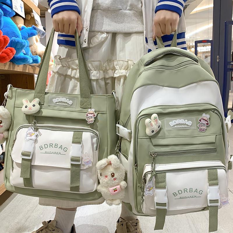 School Bag Children's Primary School Students Girls Junior High School Students Two-piece Backpack Fashion Backpack