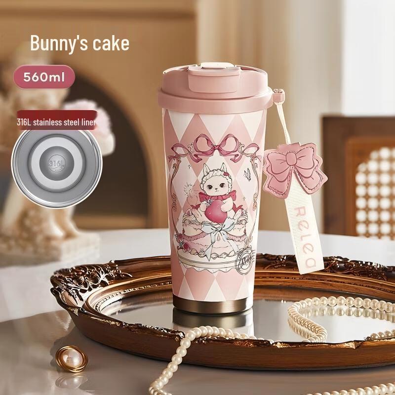 Wushengwu Girls  Cute Insulated Smart Thermos with LED Display