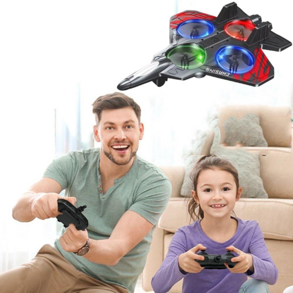 Rechargeable Four Motor Helicopter Toy Gravity Sensing RC Hobby Jet Plane  Kids Toddlers Children