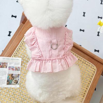 Pet Dog and Cat Clothes Teddy Bichon Frise Poodle Tractable Chest and Back Vests