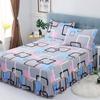 3pc Household Skin-friendly Solid Color Bedspread Bed Cover Bedroom Sanding Bed Skirt Bedding Bedroom Student Dormitory Sheets