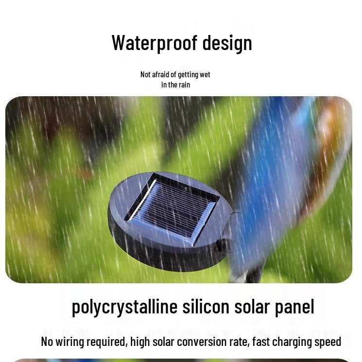 Waterproof LED Solar Peacock Lawn Light: Metal Art Garden Decoration