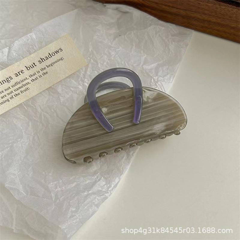Danish Evita Peroni Elegant Acetate Hair Claw Clip Women Back Head Shark Clip Fashion Daily Hair Accessories Light Brown