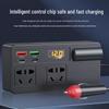 High-Power Car Inverter: Multi-Function 12V/24V to 220V Converter for Fast Charging in Cars and Trucks