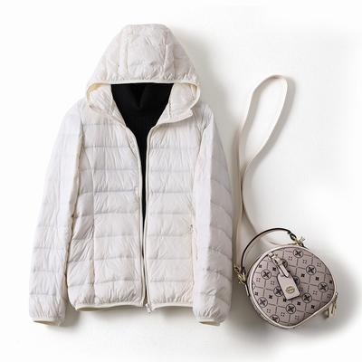 Anti-season Light Down Jacket Women's 2025 New Short White Duck Down Fashion Autumn and Winter Large Size Light Hooded Jacket