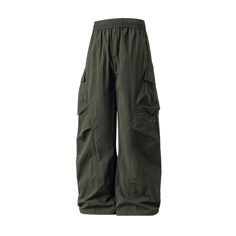 

Wassup Trendy Outdoor Straight-Leg Cargo Pants for Men, New Summer Ice Silk Quick-Dry Hiking Wide-Leg Tactical Pants Gray Green 3 XL