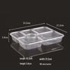 JingJingRS Multi-Compartment Disposable PP Meal Prep Containers (150 Sets)