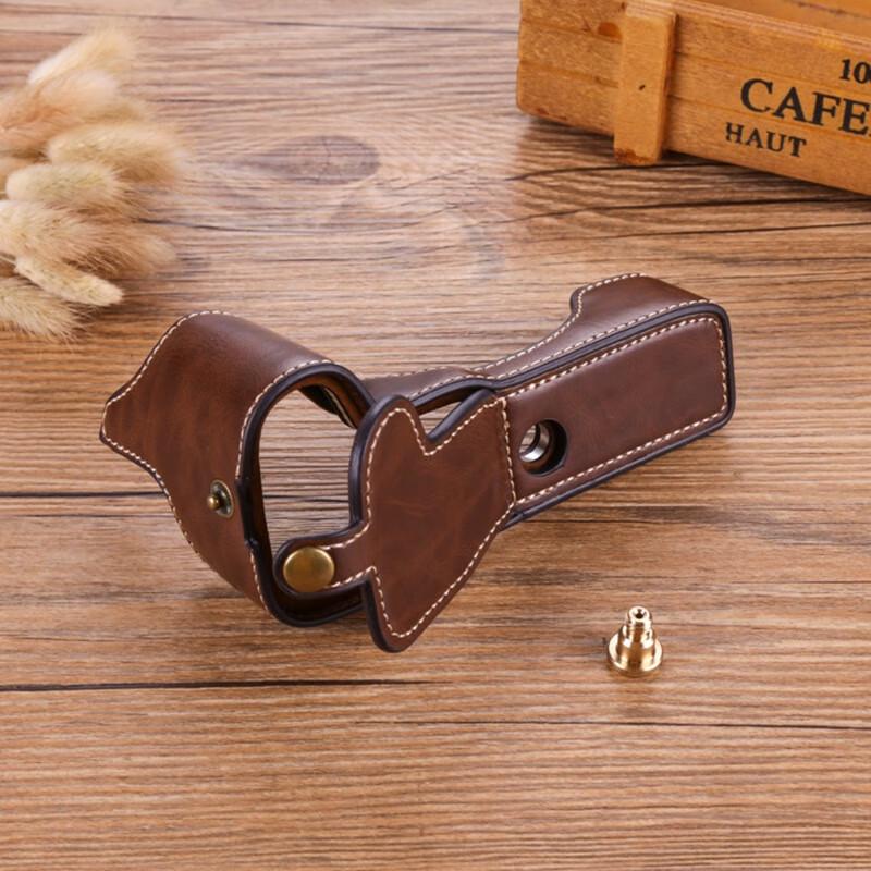 WEZHO Leather Camera Half Case for Canon M50