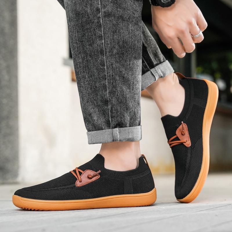 New Spring Men Casual Shoes Wide Toe Soft Loafers Comfortable Men's Driving Shoes Quality Mesh Flat Moccasins Men's Sneakers