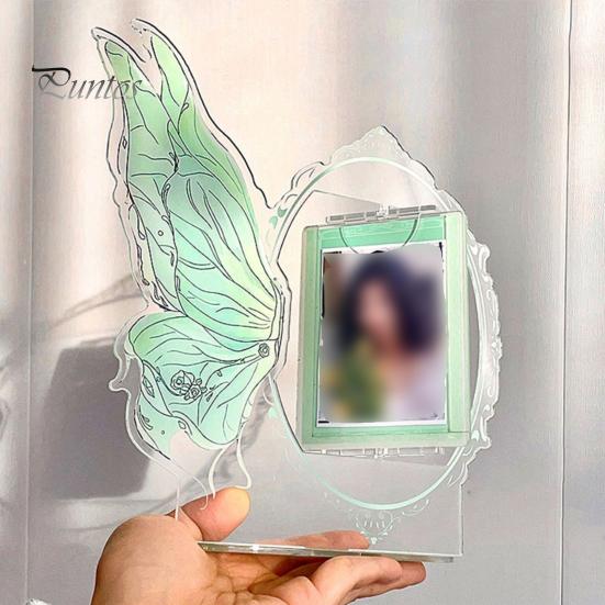 

Вращающаяся акриловая фоторамка, стенд, украшение, креативная бабочка, альбом, открытка, сделай сам, хранение, настольная подставка, 3-дюймовый держатель для фотографий, подарок на день рождения