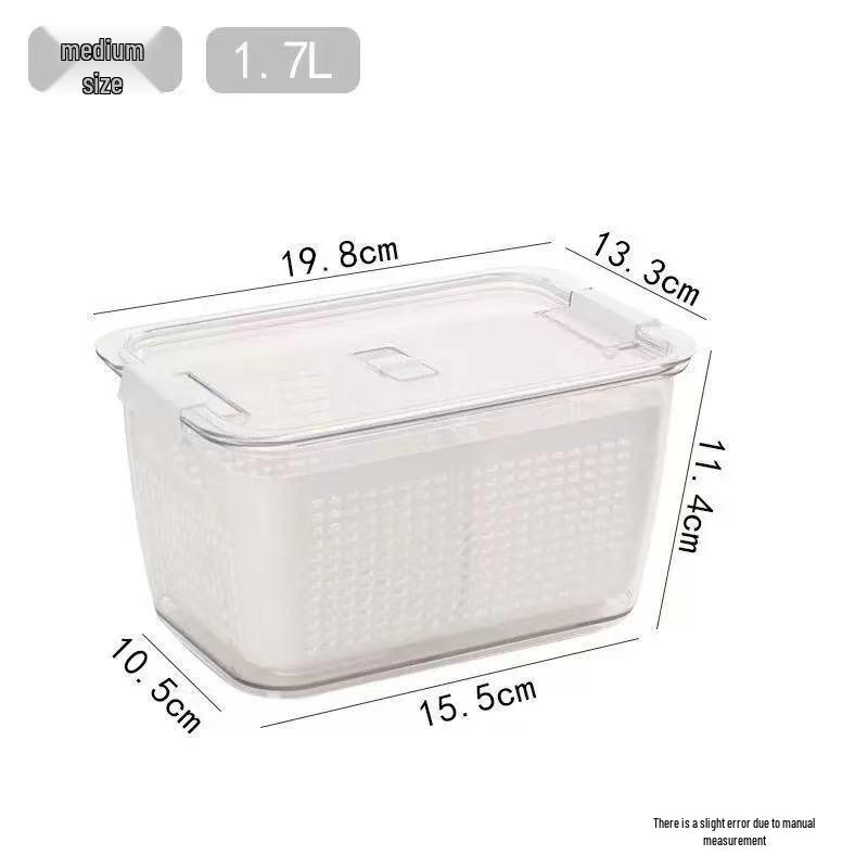 

Large Capacity Double-Layer Transparent Food-Grade Sealable Fresh-Keeping Refrigerator Box