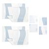 STYLE Decor 2-Piece Set: 4 Laminated Placemats and 4 Laminated Coasters. Perfect for Dining Tables, Parties, and Table Coordination. Water Flow Design