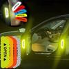 2PCS Car Door Reflective Sticker Safety Opening Warning Reflective Tape Car Accessories Interior Exterior Reflector