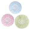 3PCS Polka Dot Shower Cap, Reusable Elastic Waterproof BathHatforWomen, Adjustable Cap for Spa Hair Care, Travel Gift for Ladies